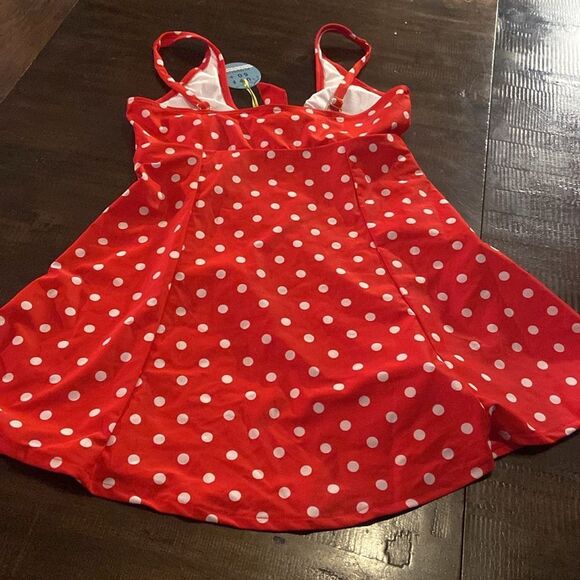 Marina West Red Polka Dot Retro Swimsuit size Medium - Picture 5 of 9